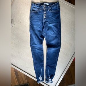 Kancan Button Up Stretch Skinny Jeans